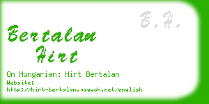 bertalan hirt business card